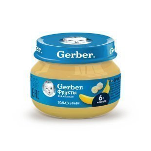 Фруктовое пюре Gerber® «Банан», обогащенное витамином C