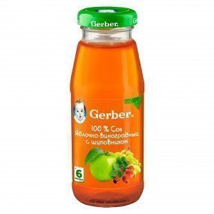 Gerber Сок яблочно-виноградный с шиповником