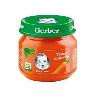 GERBER® Овощное пюре «Морковь»