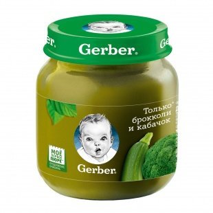 GERBER® Овощное пюре «Кабачок и брокколи»