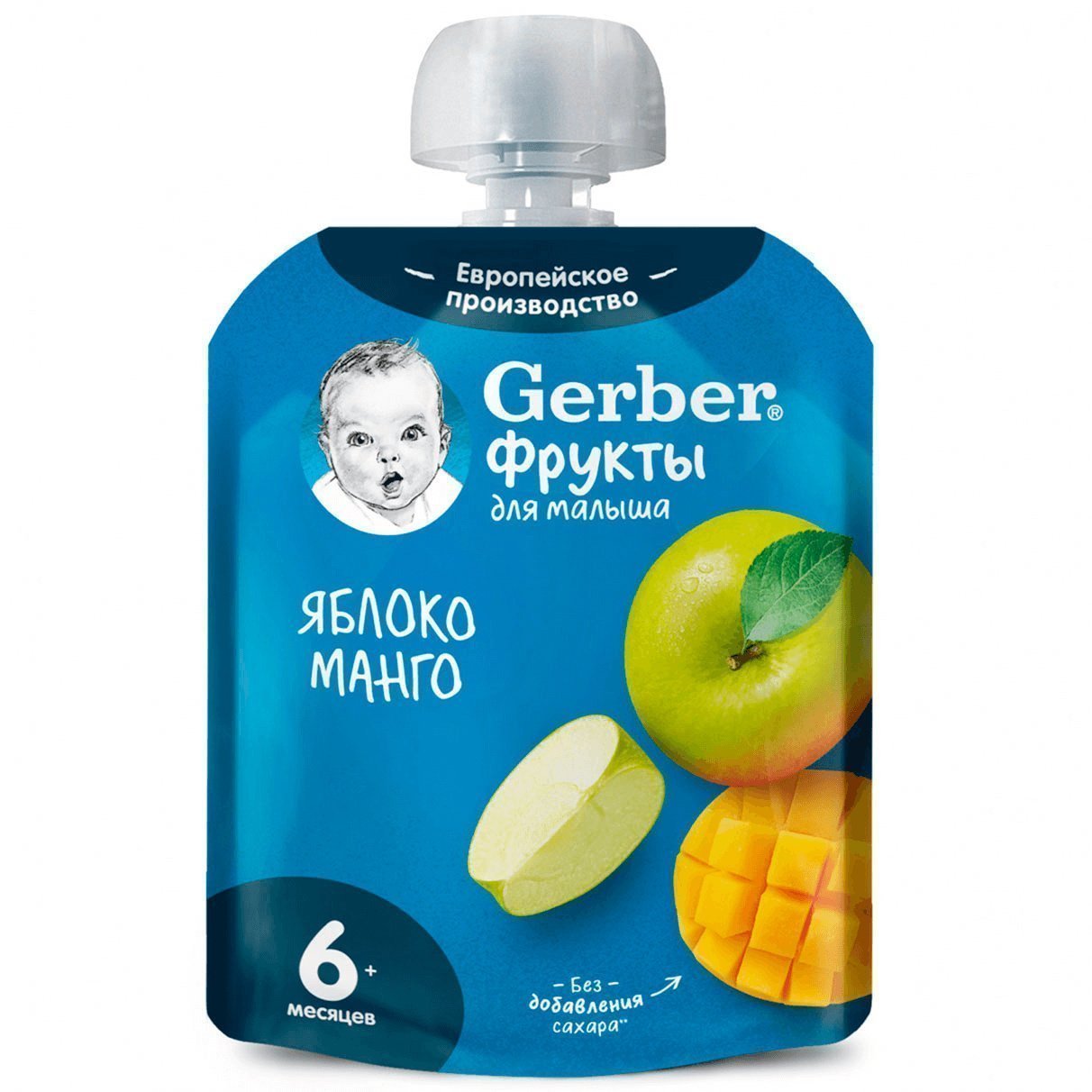 Купить фруктовое пюре Gerber Яблоко, манго: состав, цена