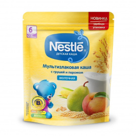 Nestlé Молочная мультизлаковая каша с грушей и персиком