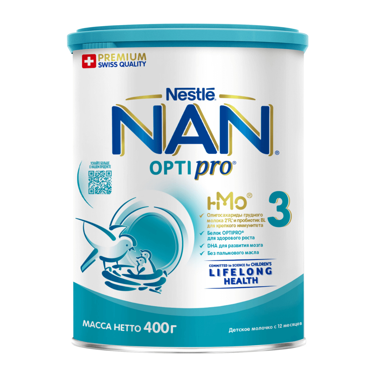 Nan 3 Optipro от Nestlé, 400 г: состав детского питания | Купить детское  молочко Нан 3: с какого возраста давать