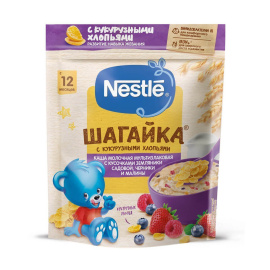 Nestlé ШАГАЙКА Каша молочная мультизлаковая земляника садовая, черника, малина