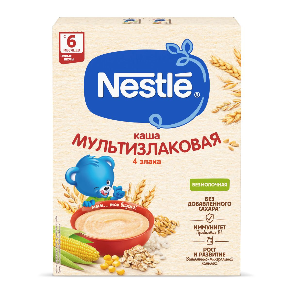 Купить кашу Нестле мультизлаковую безмолочную | Каша Nestle 4 злака