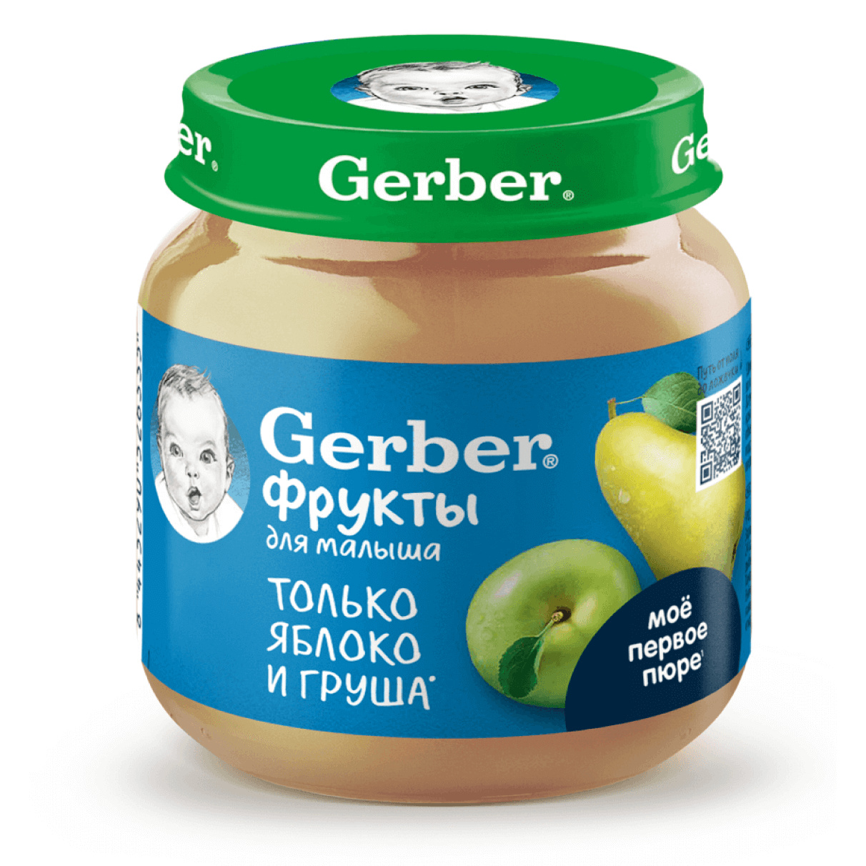 Купить детское фруктовое пюре Gerber с яблоком и грушей: состав